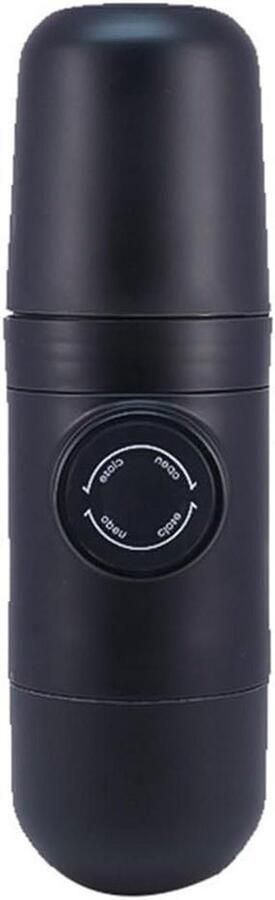 Draagbare Koffiemachine Espressomachine Handmatig Koffie Zetten Onderweg Aanpasbare Brouwervaring 20 x 6 cm Zwart