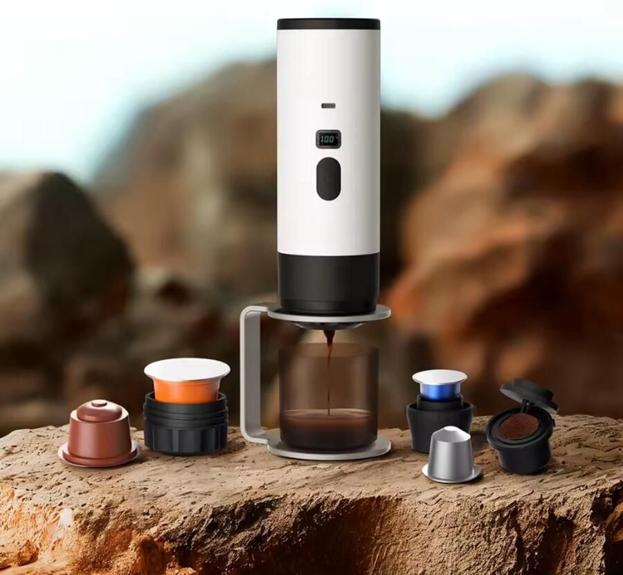 Mix & Co Draagbare Koffiemachine – Elektrisch – Verwarmingselement – USB-C Oplaadbaar – Nespresso & Dolce Gusto Compatibel – Kantoor Camping & Onderweg – Eenvoudige Reiniging – Sinterklaas – Compact & Draadloos – Espressomachine – Sinterklaas Cadeautjes - Foto 2