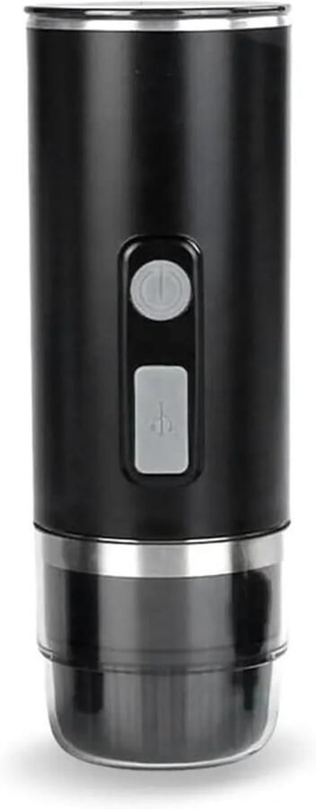 Draagbare Koffiemachine Mini Espresso Maker Koffie Maken Draadloos Verwarming 100ML Tank Zwart
