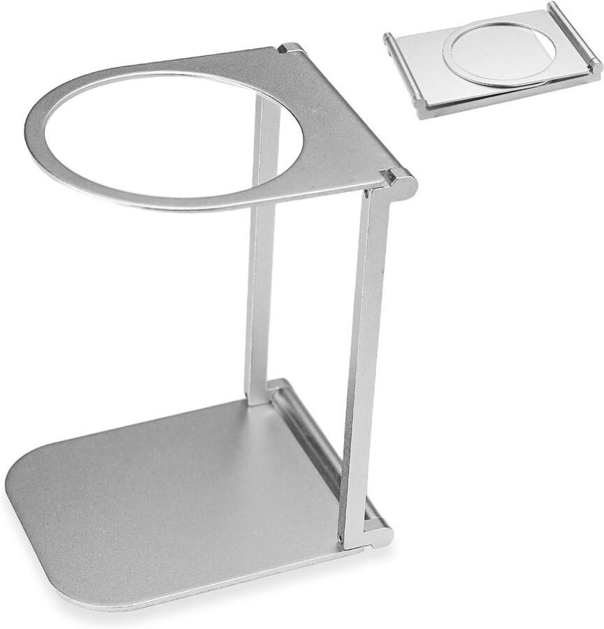 Draagbare Koffiemachine Stand Opvouwbare Aluminium Koffie Drup Houder voor Espresso Machines Compact voor Kamperen en Thuisgebruik Ideaal voor Koffieliefhebbers