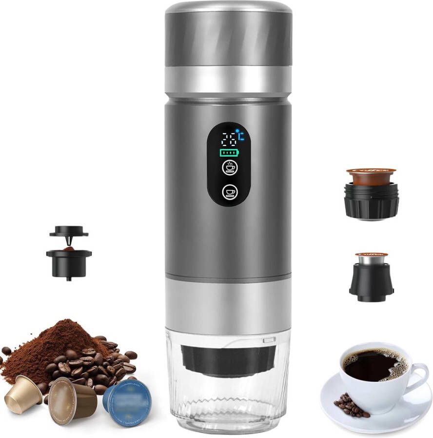 Draagbare Koffiemachine voor Perfecte Espresso 3-in-1 Functioneel en Compact
