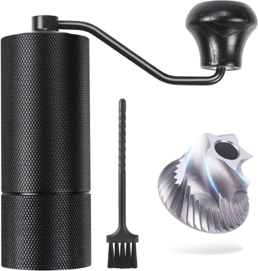 Draagbare Koffiemolen met 36-Click Fijne Afstelling Handmatige Grinder voor Aeropress French Press en Espresso