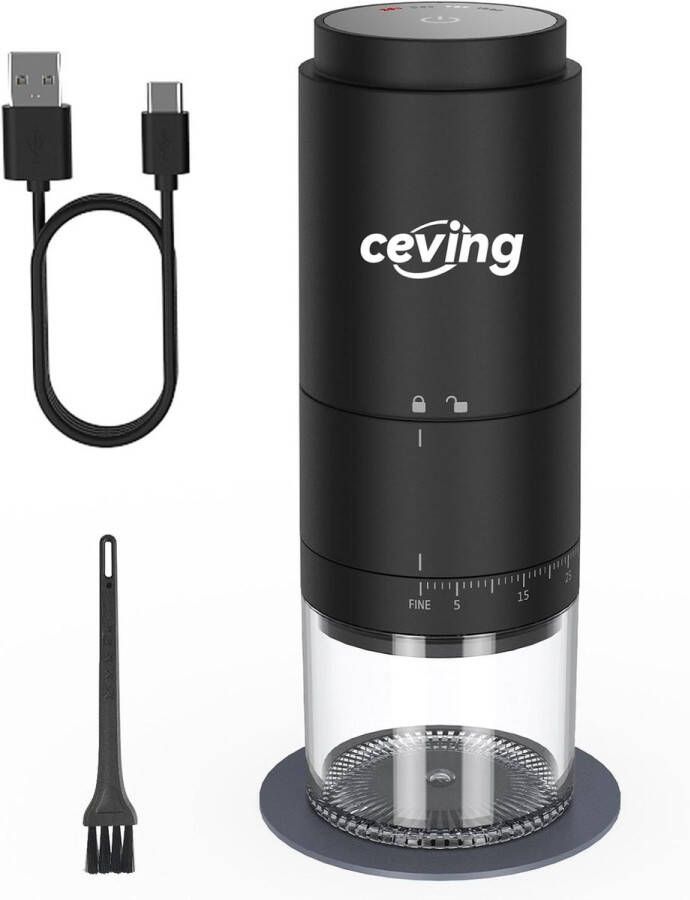 Draagbare Koffiemolen met 38 Instellingen Oplaadbare en Stille Draadloze Molens voor Reizen en Kamperen