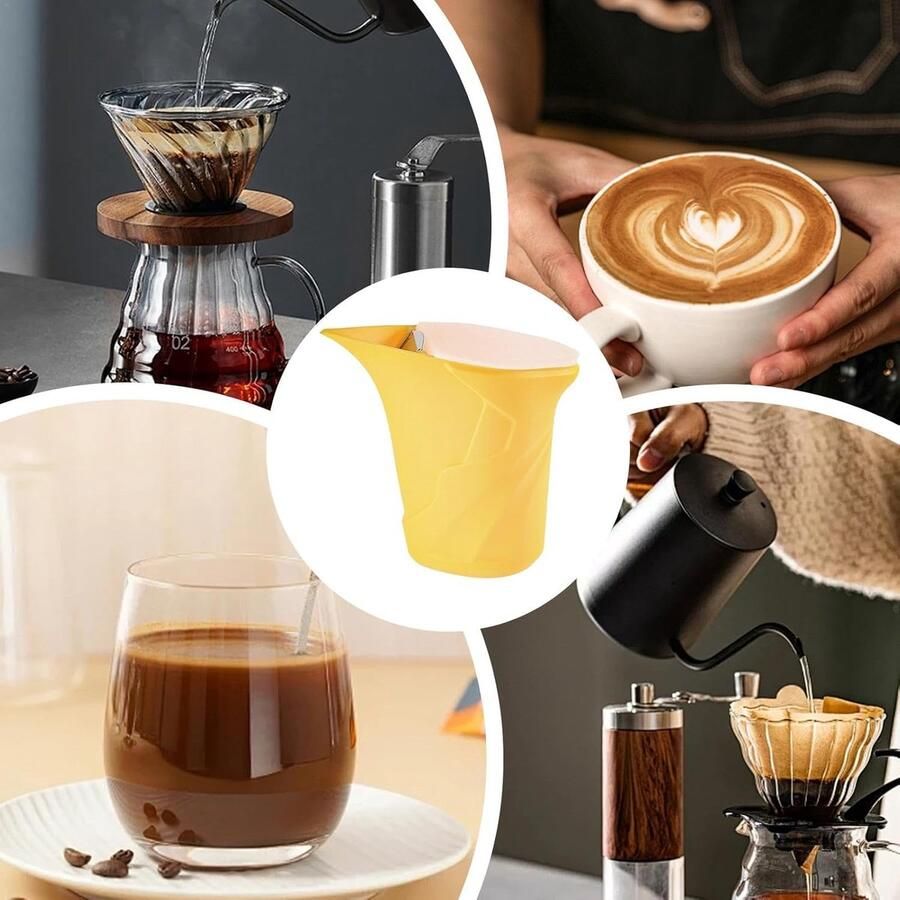 Draagbare Koffiepot Percolator Koffiezetapparaat Thuis Koffie Brouwen Drie Brouwsnelheden 12 x 12 x 12 cm Geel