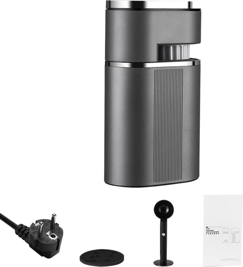 Draagbare Koffiezetapparaat Compact Koffiezetter Thuis Koffie Zetten 9 Bar Druk 150 ml Capaciteit Grijs