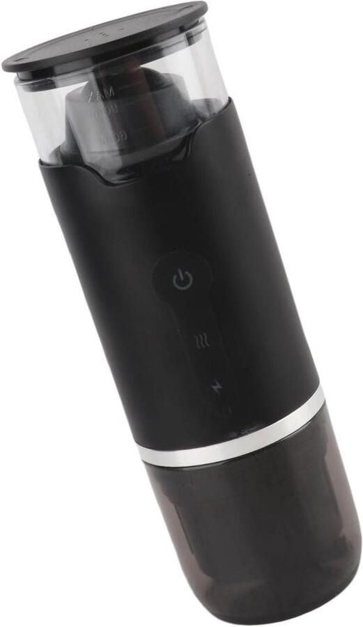 Draagbare Koffiezetapparaat Reis Koffiemachine Onderweg Koffie Maken Compatibel met Meerdere Capsules 100 ml Zwart