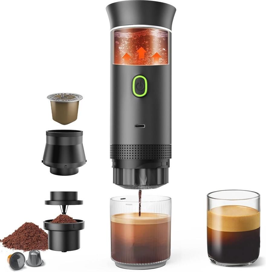 Draagbare Koffiezetapparaat voor Reizen Mini Auto Espresso Maker