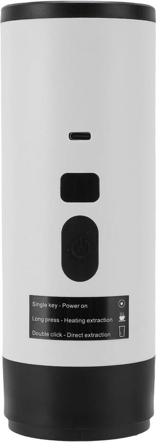 Draagbare Koffiezetter Compacte Machine Reizen Buiten USB Oplaadbaar 27 x 8 x 8 cm Zwart