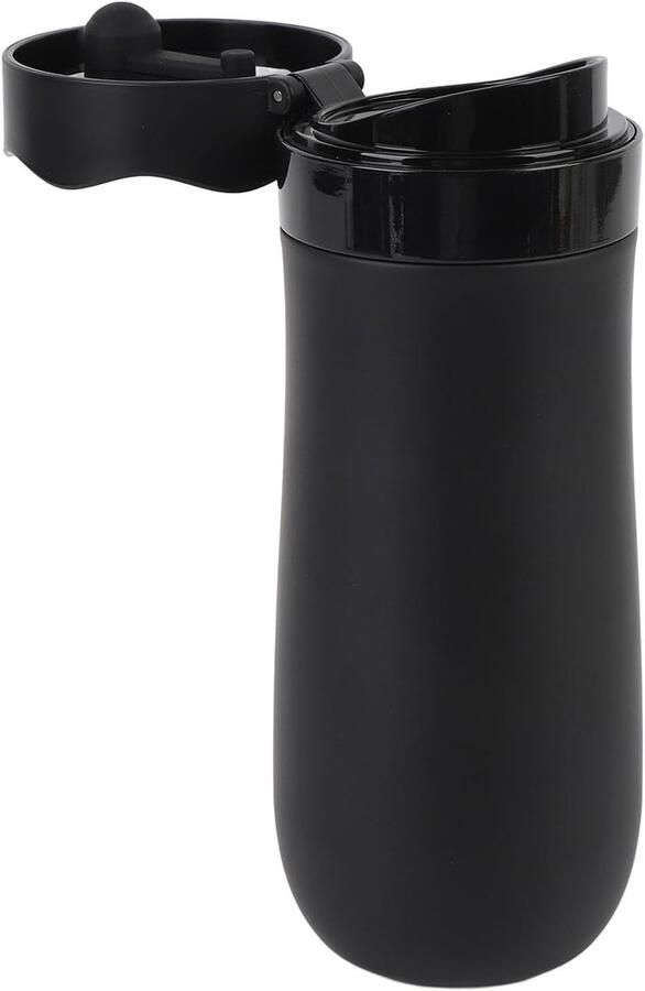 Draagbare Koffiezetter French Press Koffie Maken Dubbelwandig Geïsoleerd 320 ml Zilverkleurig