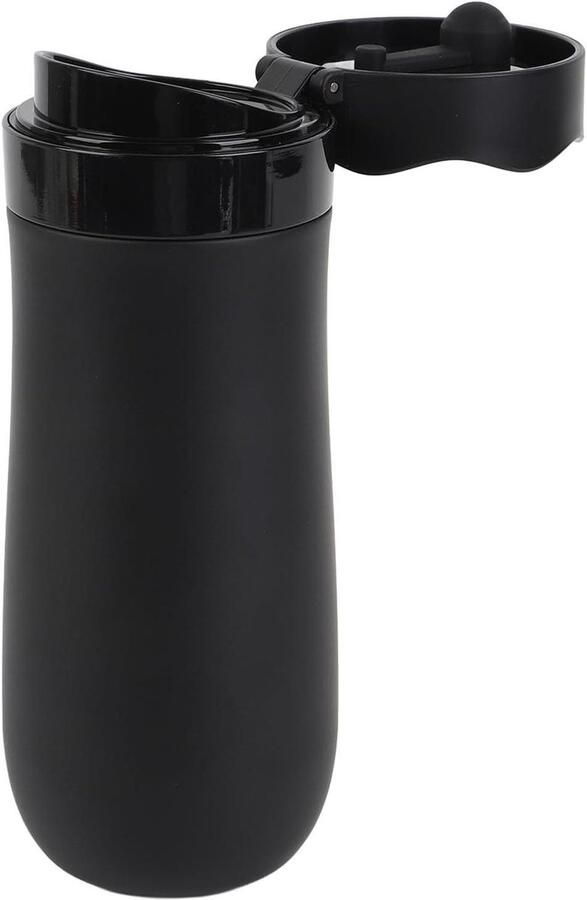 Draagbare Koffiezetter French Press Koffie Zetten Dubbelwandig Geïsoleerd 320 ml Zilver