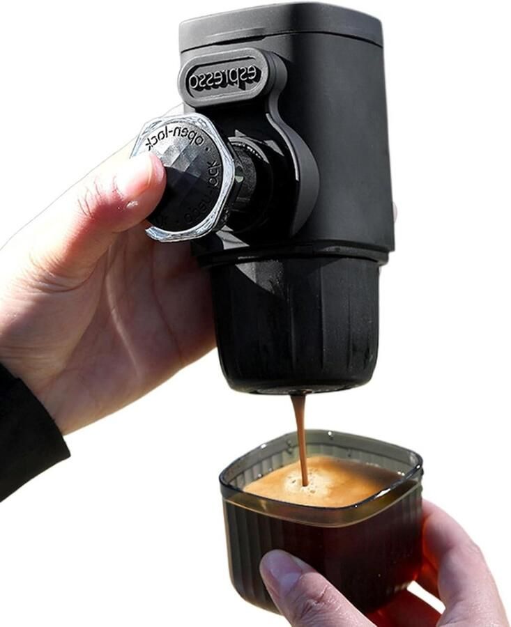 Draagbare Koffiezetter Reis Koffieapparaat Verse Koffie Maken Handmatige Koffiemolen 100 ml Capaciteit Zwart