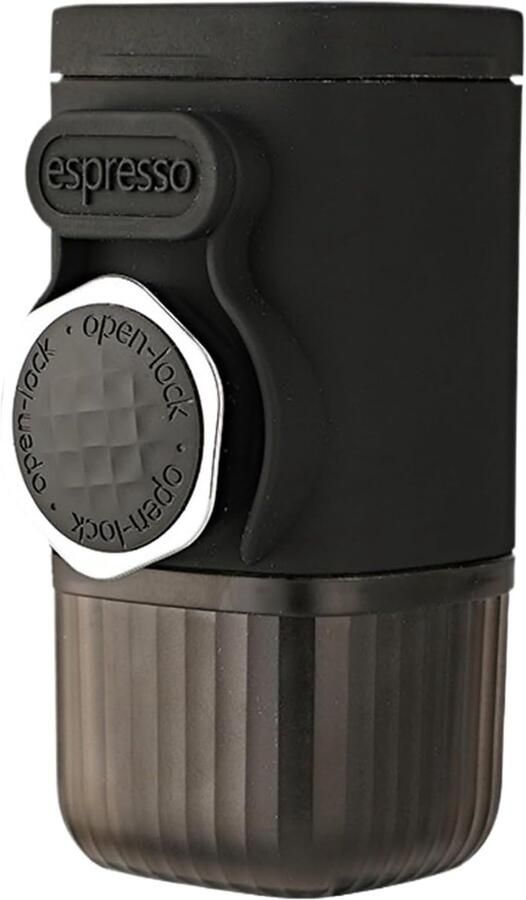 Draagbare Koffiezetter Reis Koffiemachine Verse Koffie Overal Handmatige Bediening 100ml Capaciteit Zwart