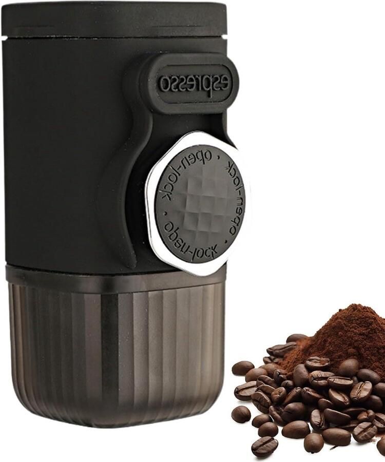 Draagbare Koffiezetter Reis Koffiemaker Verse Koffie Maken Handmatige Pers Bediening 100 ml Zwart