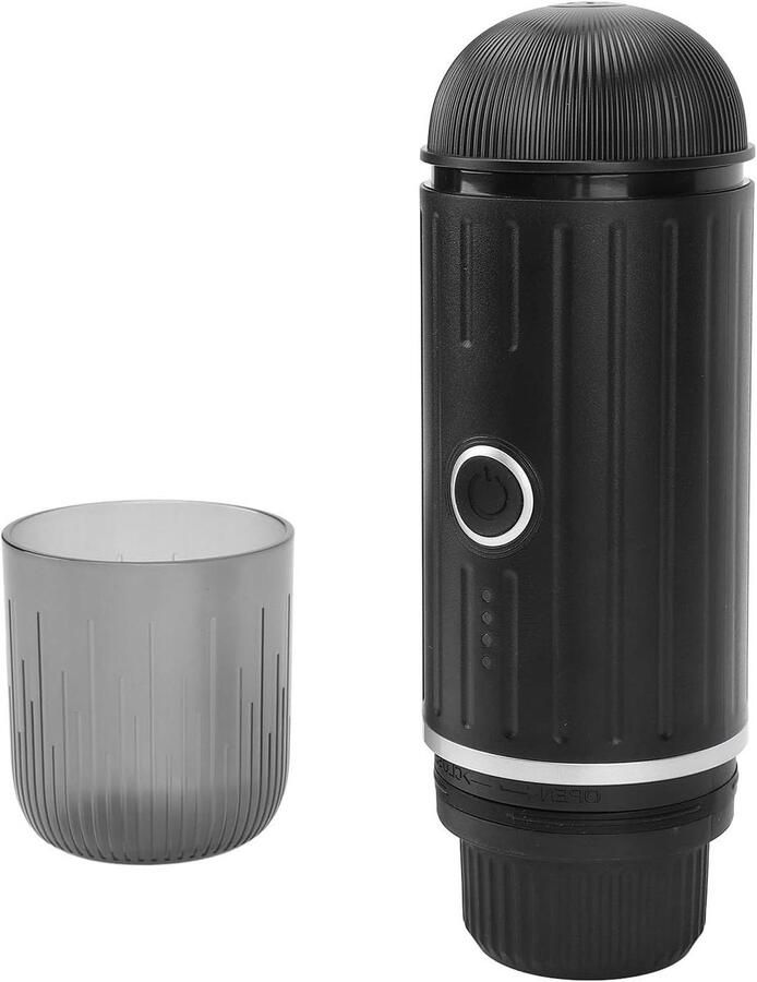 Draagbare Koffiezetter Reis Koffiezetapparaat Koffie Maken Onderweg 19 Bar Druk 80ml Watertank Zwart