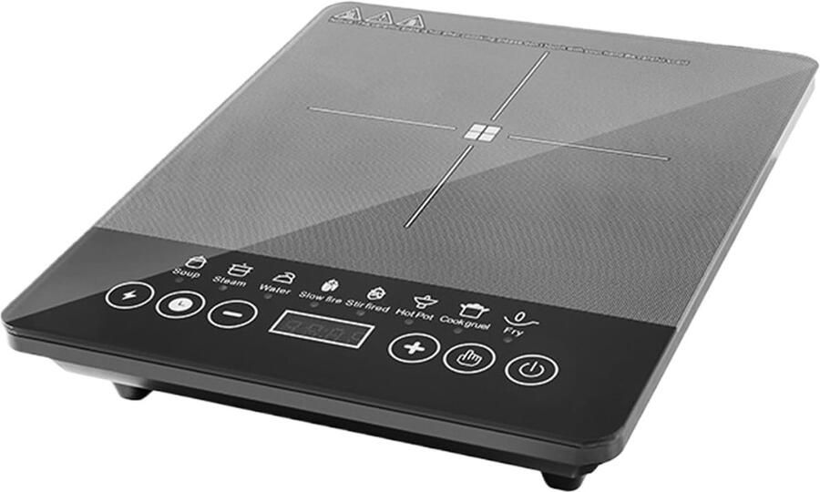 Draagbare Kookplaat Inductie Koken Snelle Maaltijden Energiezuinig Verwarmen Compact Formaat Grijs