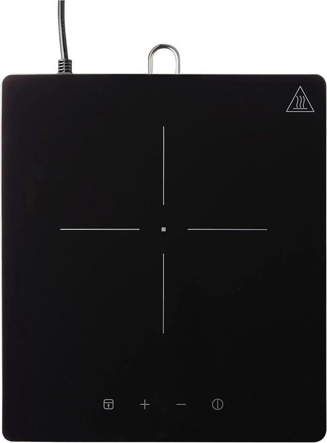 Draagbare Kookplaat Inductie Kookplaat Extra Kookzone Snelle Verwarming 27 cm Breed Zwart