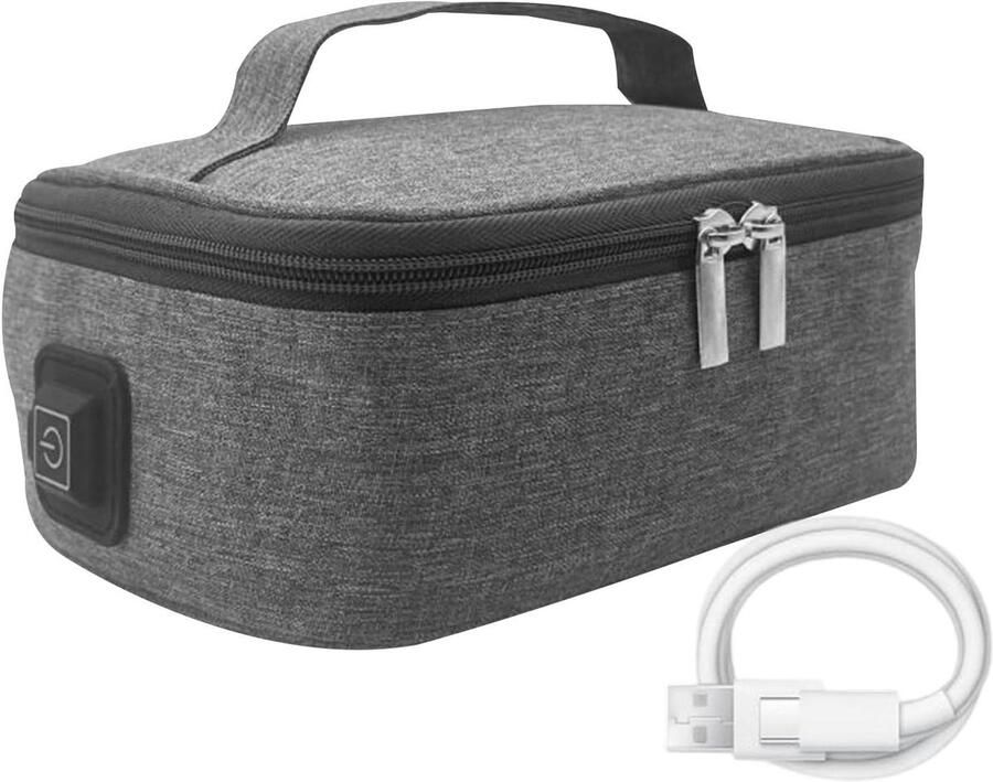 Draagbare Lunchbox Verwarmer Warmhoudtas Lunch Maaltijden Opwarmen 3 Temperatuurstanden 21 cm x 16.5 cm Enkel attribuut