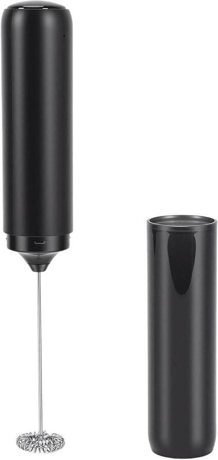 Draagbare Melkopschuimer Drankmixer Elektrisch Koffie Bereiden Oplaadbaar USB 22.5 cm Zwart