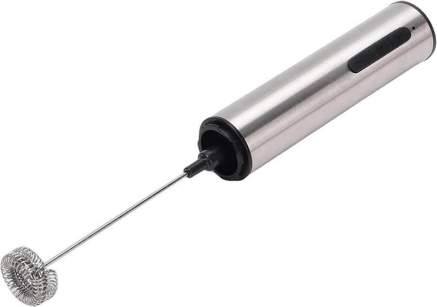 Draagbare Melkopschuimer Elektrische Garde Koffie Maken USB Oplaadbaar 5 Accessoires Zwart