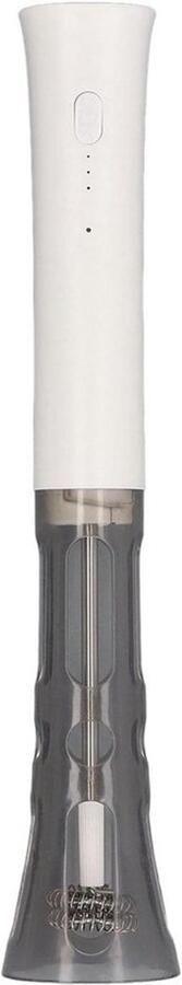 Draagbare Melkopschuimer Elektrische Garde Mixer Koffie Maken Oplaadbaar met 2 Gardes 28 cm Zilver