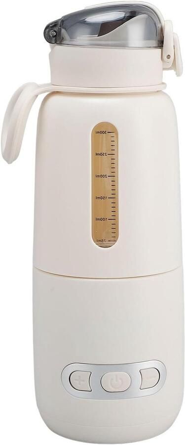 Draagbare Melkwarmer Waterkoker Reizen en Onderweg Verstelbare Temperatuur 300 Ml Wit