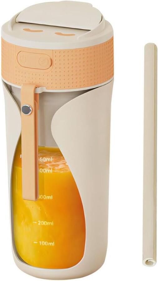 Draagbare mengbeker mini-blender sapcentrifuge geschikt voor het maken van smoothies en crèmes lekvrije elektrische blender voor persoonlijk gebruik gemakkelijk mee te nemen geschikt voor keukens sportscholen kantoren en andere locaties - Foto 2