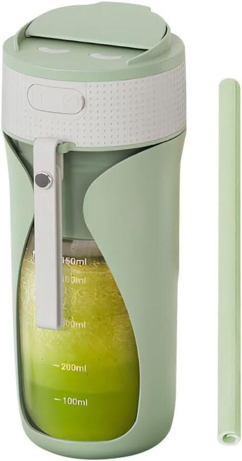 Draagbare mengbeker mini-blender sapcentrifuge geschikt voor het maken van smoothies en crèmes lekvrije elektrische blender voor persoonlijk gebruik gemakkelijk mee te nemen geschikt voor keukens sportscholen kantoren en andere locaties