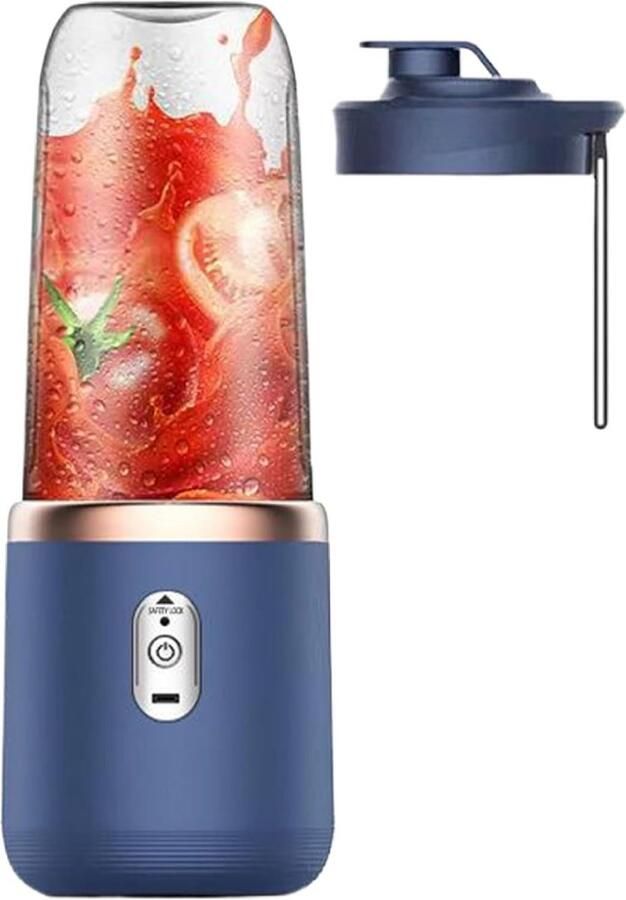 Draagbare Mini Blender 400ml Persoonlijke Juicer met 6 Blades voor Sport en Reizen