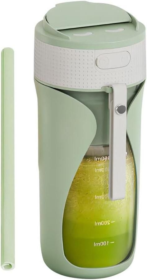 Draagbare mini-blender Persoonlijke blender Snelle smoothies maken Twee drinkmethoden 450 ml Groen