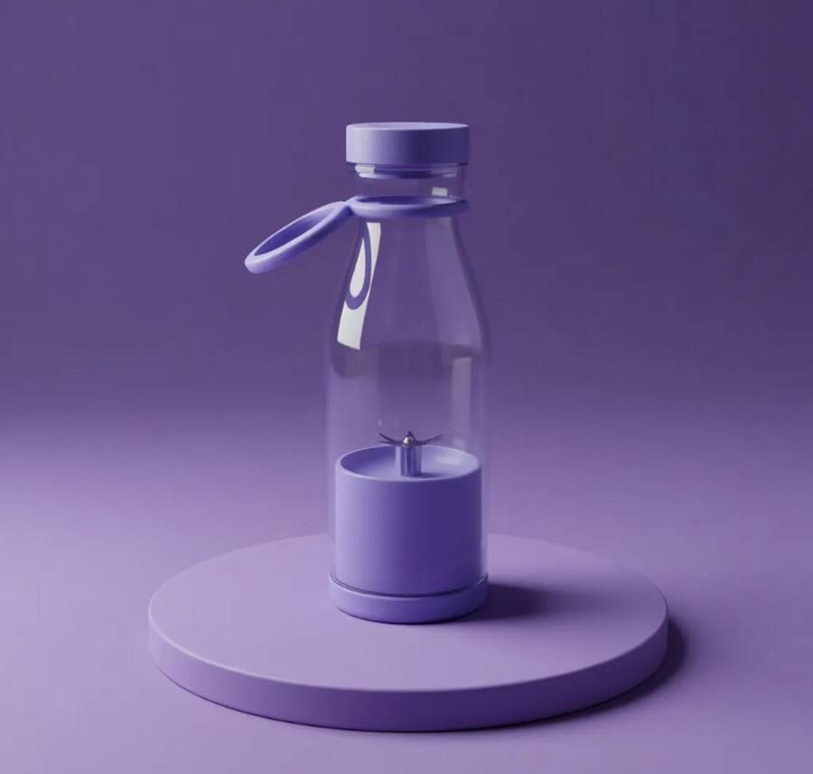 Draagbare mini-blenderbeker 380 ml elektrische blenderbeker voor vers sap met USB-oplaadbare mini-blender geschikt voor het maken van smoothies sappen en ijs perfect voor op reis en tijdens het sporten paars