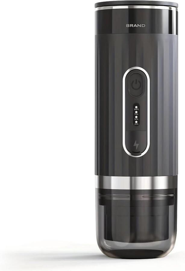 Draagbare Mini Koffiezetapparaat voor Reizen en Camping Werkt met Capsules en Koffiepoeder