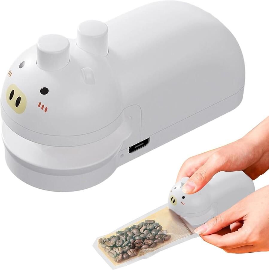 Draagbare mini magnetische thermische zakjessluiting handmatige sealer met speels design compacte zakdichter voor keukenopslag snacksverpakking en op reis