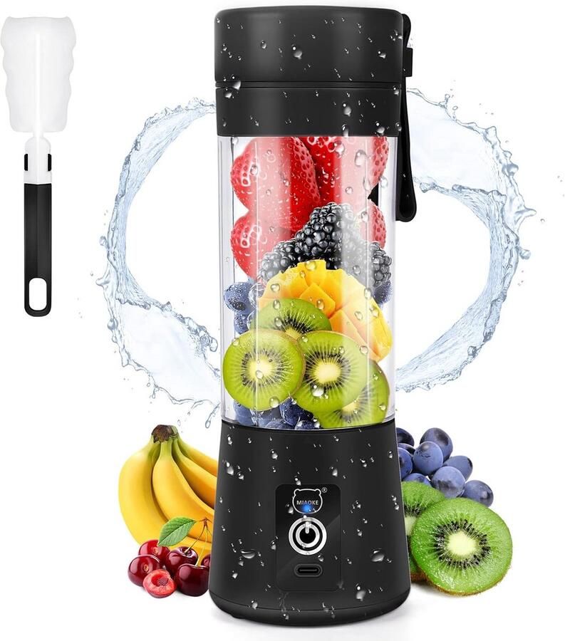 Draagbare Mini Mixer met 6-Messen 3D-Technologie USB-oplaadbare Personal Blender voor Smoothies & Sappen Compact & Handig voor Thuis Kantoor en Onderweg