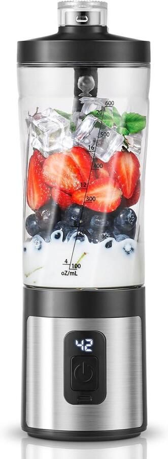 Draagbare Mini Mixer Rood Ideaal voor Milkshakes Smoothies en Eiwitshakes