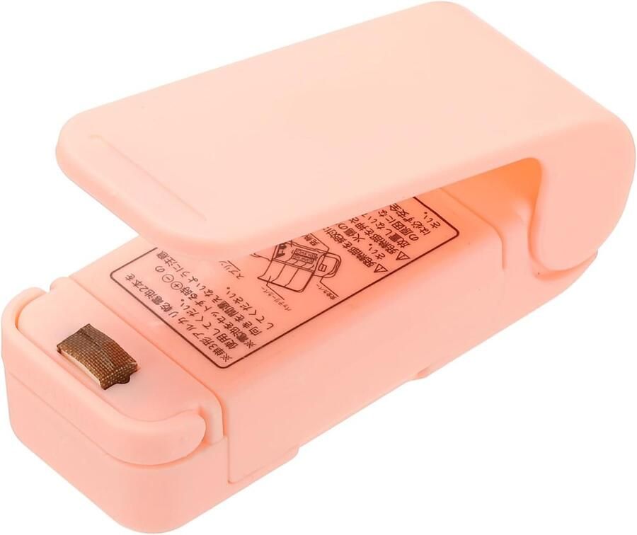 Draagbare mini-sealmachine draagbare vacuümsealer voor voedsel magnetische mini-zaksealer voor plastic zakjes voor het bewaren van snacks roze