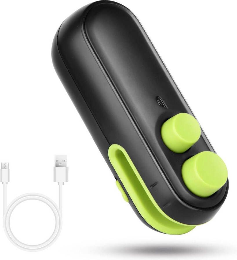 Draagbare Mini Thermische Verzegelaar Sealmachine voor Plastic Zakken Vacuüm Sealapparaat voor Voedselopslag Zwart