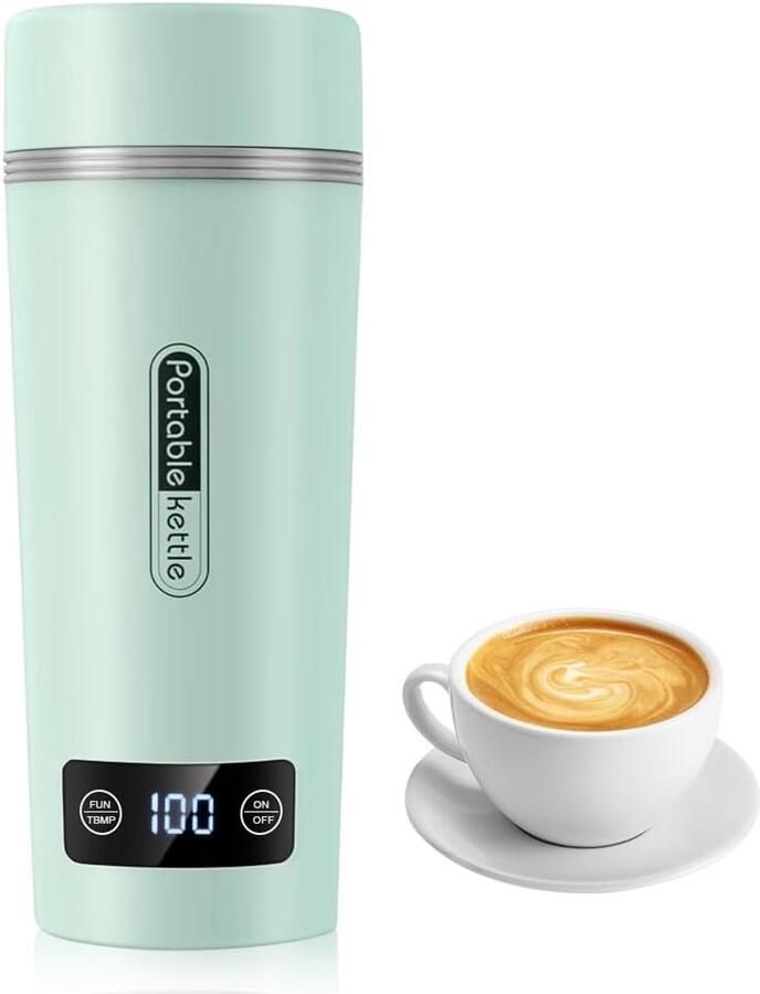 Draagbare Mini Waterkoker 350 ml 300 W Snelle Kooktijd en Automatische Uitschakeling