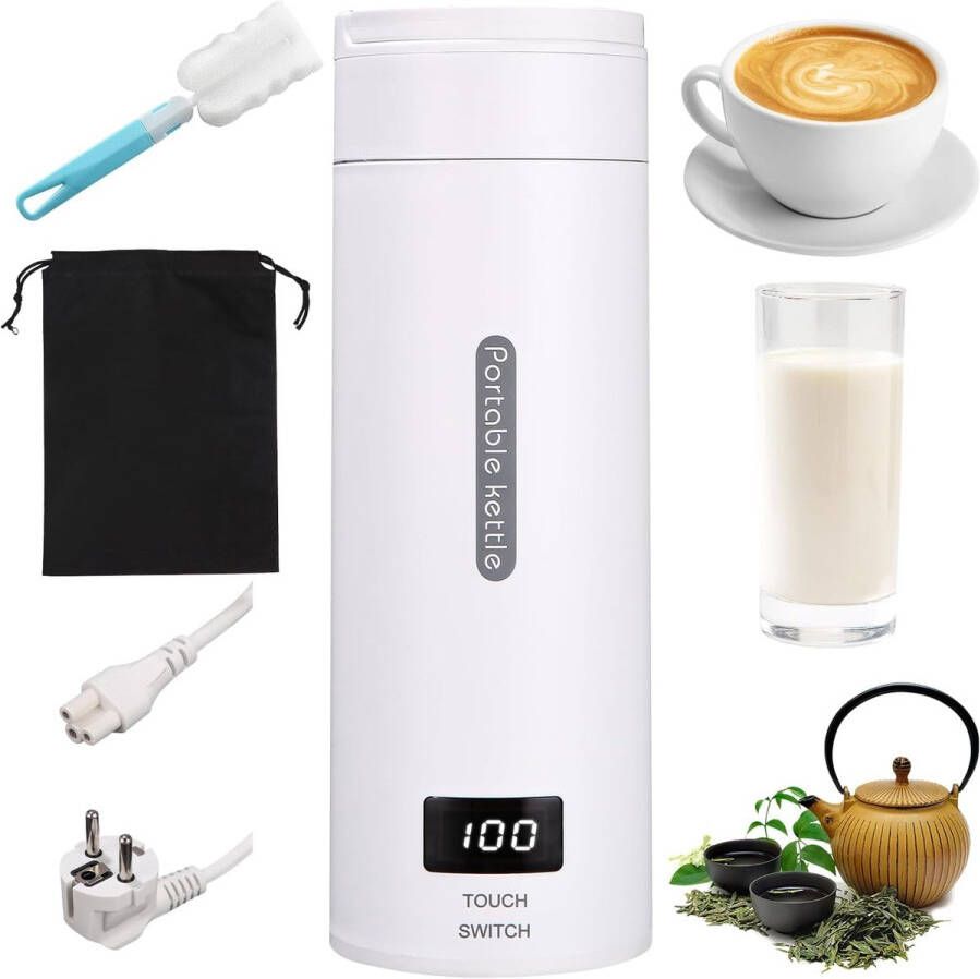Draagbare Mini Waterkoker 500 ml met 4 Temperatuurinstellingen en Automatische Uitschakeling