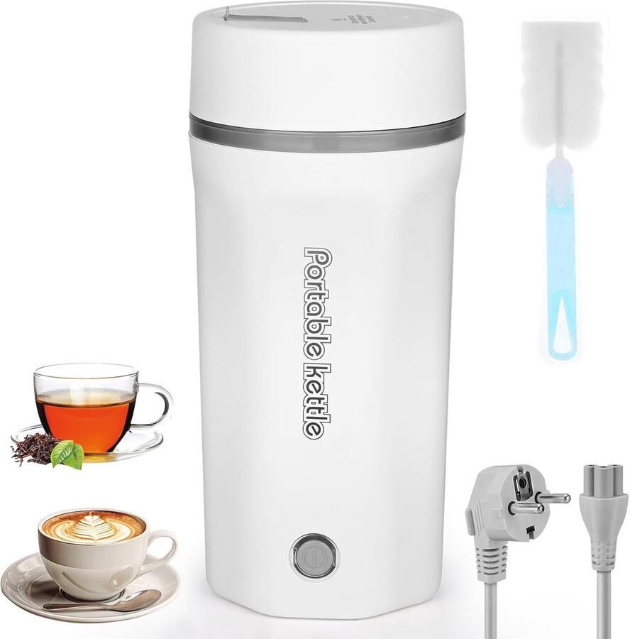 Draagbare mini waterkoker 500 ml roestvrij staal Snel koken en automatische uitschakeling Perfect voor thee en onderweg