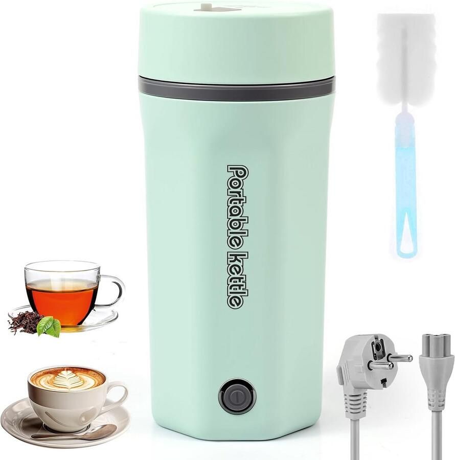 Draagbare Mini Waterkoker Elektrische Reisbeker voor Thee en Koffie 500ml