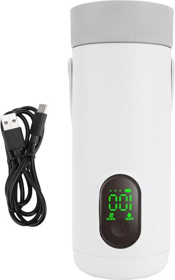 Draagbare Elektrische Waterkoker Reis Waterkoker Mini Warm Water Meenemen Snelle Verwarmingstechnologie 350 ml Wit