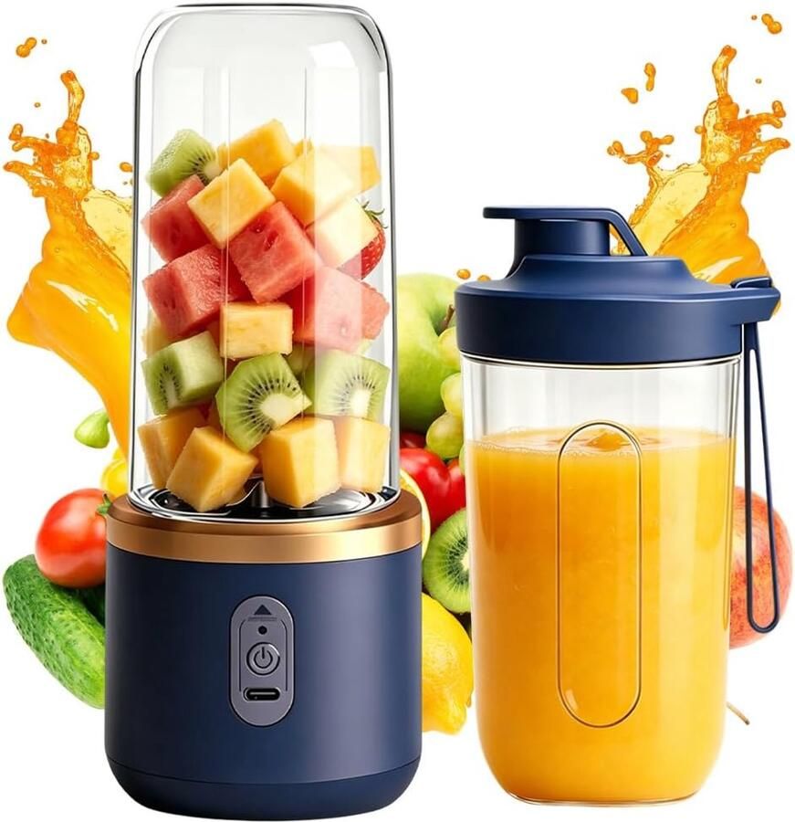 Draagbare mixer 400 ml mini-smoothie blender USB-oplaadbaar ideaal voor reizen Homevero