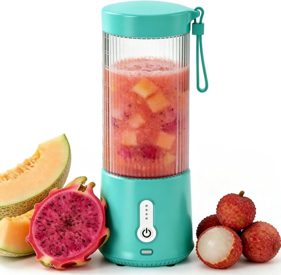 Draagbare mixer draagbare blender mini-mixer smoothiemaker kleine sapcentrifuge smoothiemaker draadloos USB-sapcentrifuge voor sportschool kantoor camping 450 ml