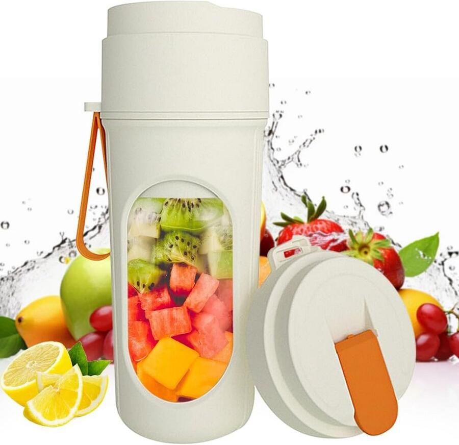 Draagbare Mixer Smoothie Maker Gezonde Drankjes Maken Sterke Snijprestaties 600 Milliliter Wit