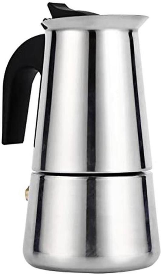 Draagbare Moka-Pot voor Italiaanse Espresso 2-9 Kopjes Roestvrijstalen Koffiezetapparaat voor Gas en Inductie