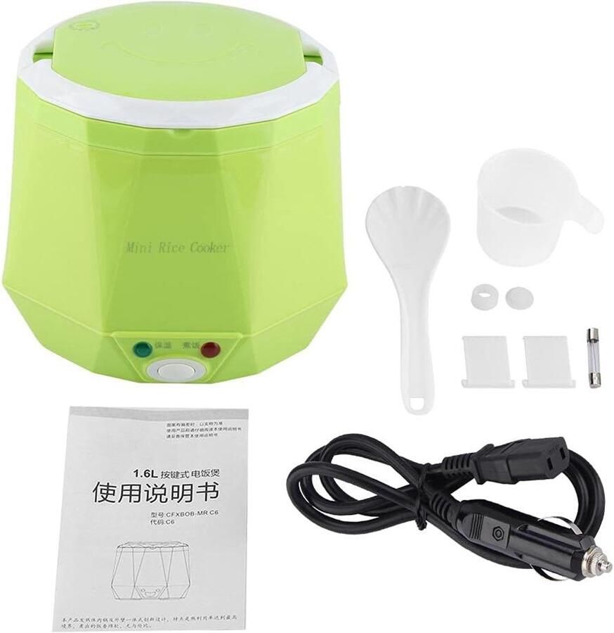 Draagbare Multifunctionele Rijstkoker voor Vrachtwagens 24V 140W Mini Kooktoestel