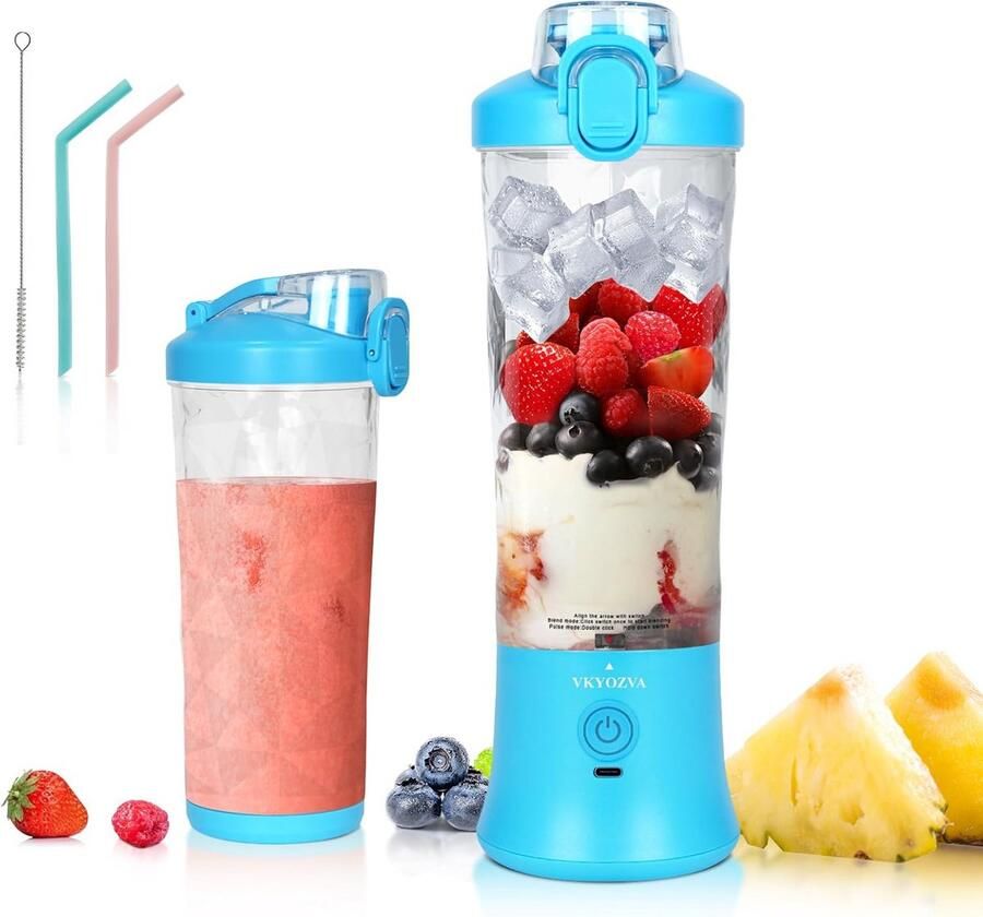 Draagbare Oplaadbare Blender voor Smoothies en Shakes 600ml Mini Blender voor Onderweg