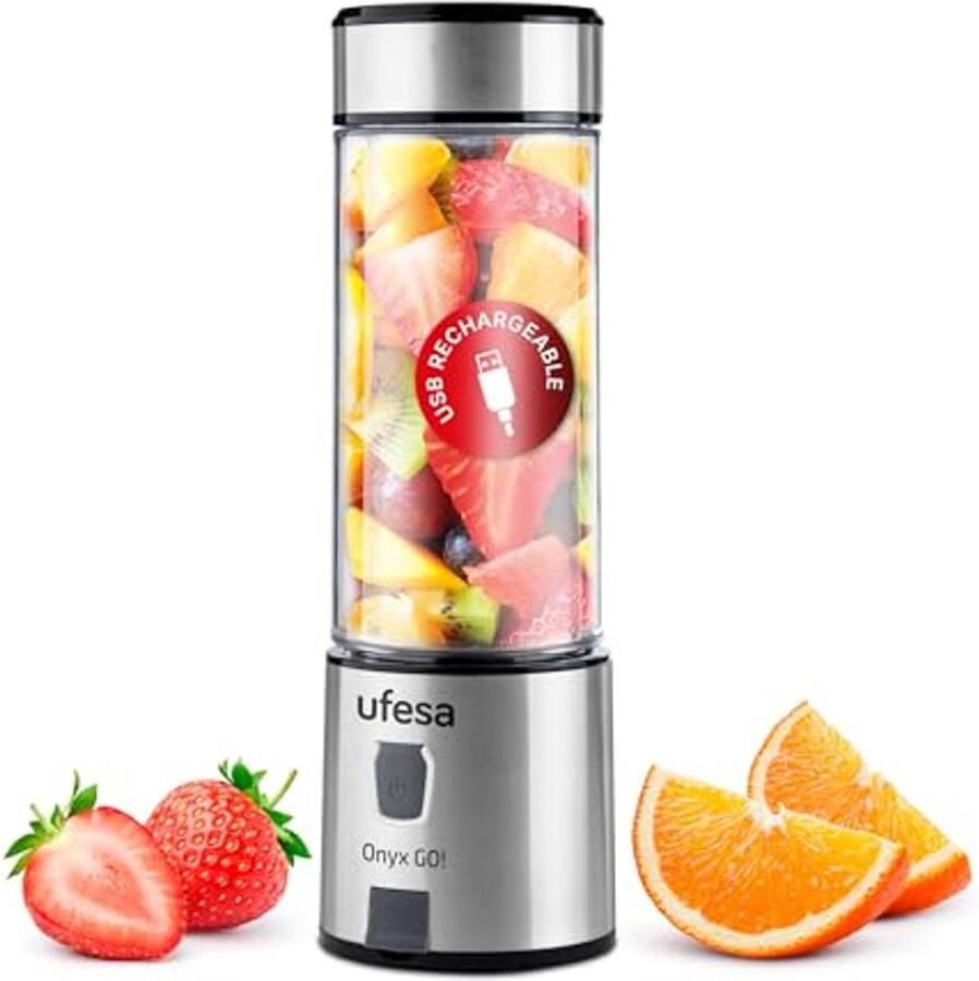 Draagbare Oplaadbare Mixer met USB 400ml Tritan Fles en Sportdeksel