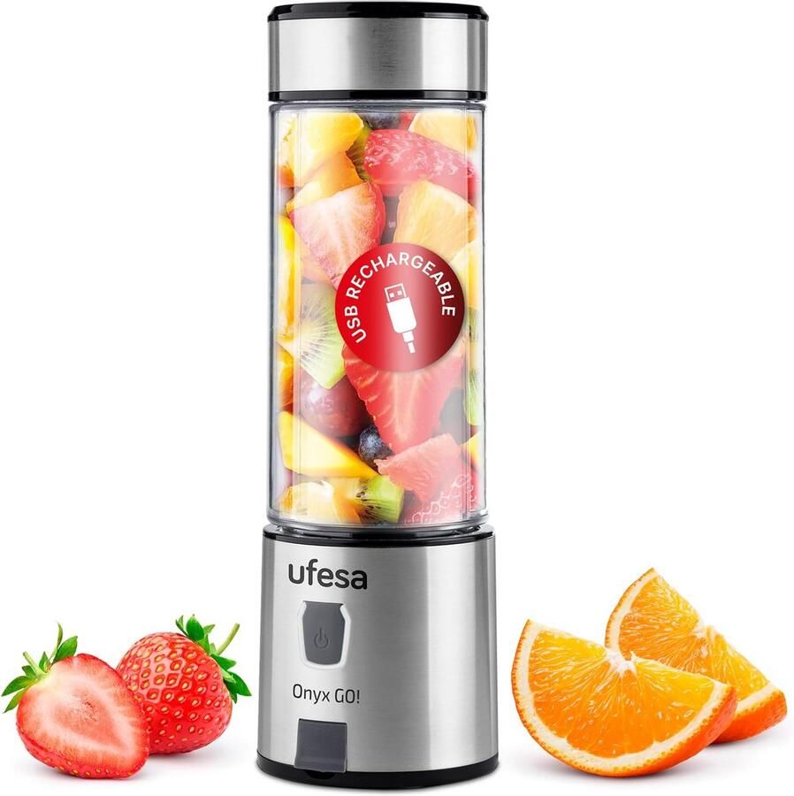 Draagbare Oplaadbare Mixer met USB 400ml Tritan Fles en Sportdeksel
