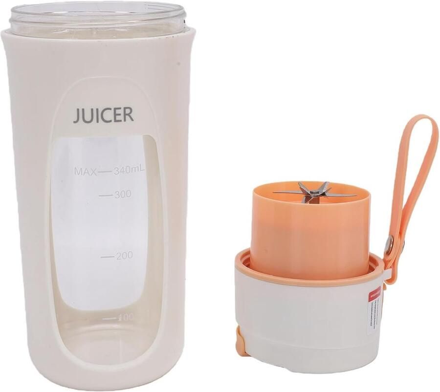 Draagbare oplaadbare sapbeker Multifunctionele draagbare sapcentrifuge Mini blender voor thuisgebruik USB oplaadbare fruit- en groentesapbeker Gemakkelijk te gebruiken Geschikt voor thuis kamperen en andere gelegenheden Oranje